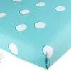 Miętowe prześcieradło w grochy 140x200
