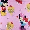 Bawełniane prześcieradła z Myszką Minnie i Mickey dla dziewczynek