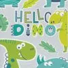 Ręcznik z dinozaurami Hello Dino 37 zielony 70x140