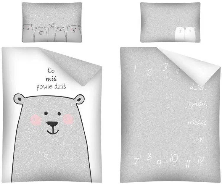 Pościel dla maluchów z misiem 80x120