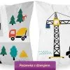 Mała poszewka na jaśka z maszynami budowlanymi 40x40