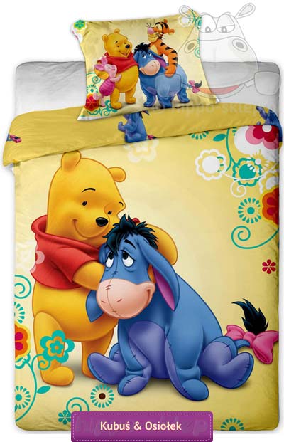 Pościel dziecięca Kubuś Puchatek żółta Disney Jerry Fabrics