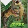 Narzuta z Dinozaurami T-rex 140x200 zielona