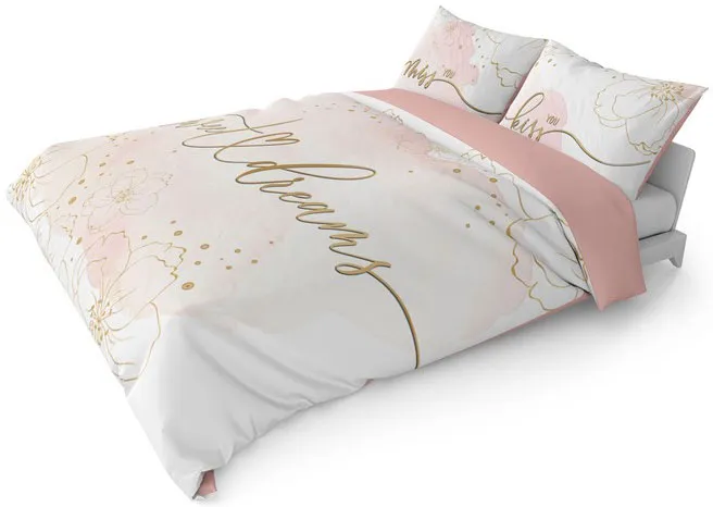 Bawełniane pościele z motywem kwiatowym w stylu glamour 180x200 lub 200x200 (Ikea)