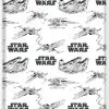 Prześcieradło z gumką Gwiezdne Wojny - Star Wars 90x200, białe