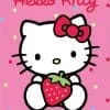Dziecięcy kocyk polarowy Hello Kitty truskawka, Detexpol