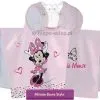 Ponczo plażowe z Myszka Minnie 60x120, bladorózowe