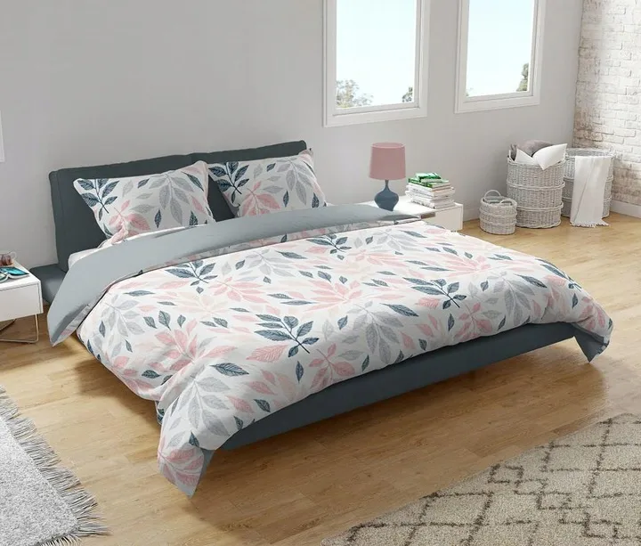 Komplet pościeli Fashion w pastelowe listki 200x200 lub 200x220