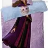 Pościel Kraina Lodu dwustronna z Anną 160x200, fioletowa