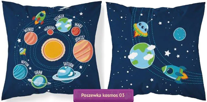 Kolorowy jasiek z układem słonecznym, dla chłopca