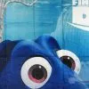 Niebieska narzuta na łóżko z rybką Nemo i Dory