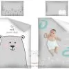 Szara pościel z misiem 2931A 130x90