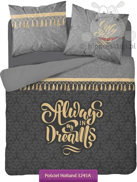 Nowoczesna pościel ze złotymi akcentami 220x200 lub 200x200