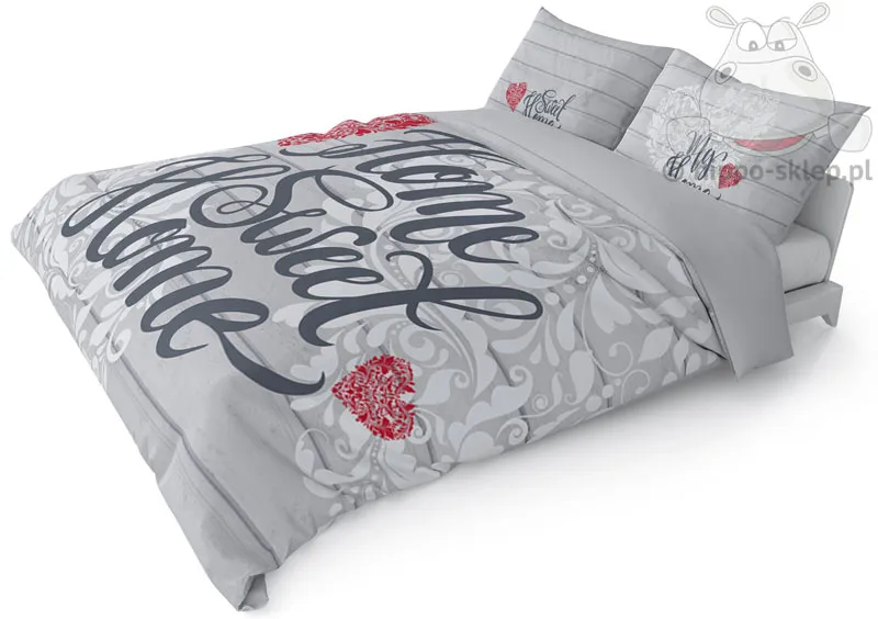 Podwójna pościel dla par z napisami 180x200