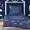 Młodzieżowa pościel gamer z padem dla chłopców 135x200, 140x160