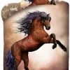 Pościel z koniem Mustang brązowa, 140x200