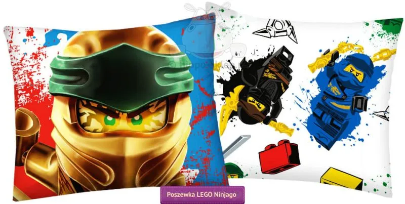 Dwustronne poszewki z Lego nindżago 50x60