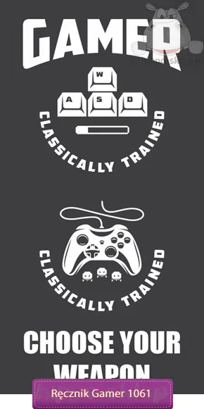 Czarne ręczniki plażowe z gamepadem xbox, dla chłopców