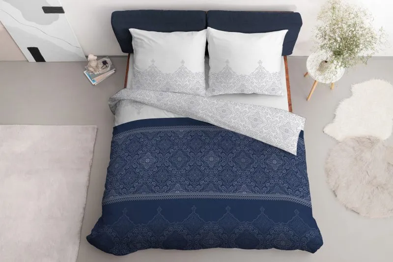 Pościel z wzorzystymi ornamentami z bawełny satynowej 200x200