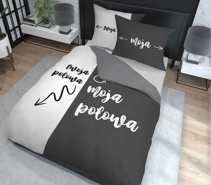 Komplet pościeli Moja połowa Twoja Połowa 220x200