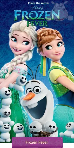 Duży ręcznik dziecięcy Frozen Fever Disney Jerry Fabrics 3700856405079