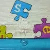 Pościel Kubuś Puchatek puzzle - zapięcie na guziki