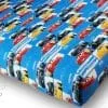 Bawełniane prześcieradło Cars 3 140x200, niebieskie
