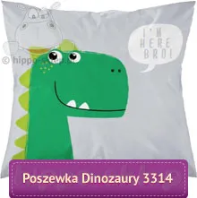 Poduszka dekoracyjna z dinozaurami 40x40 cm