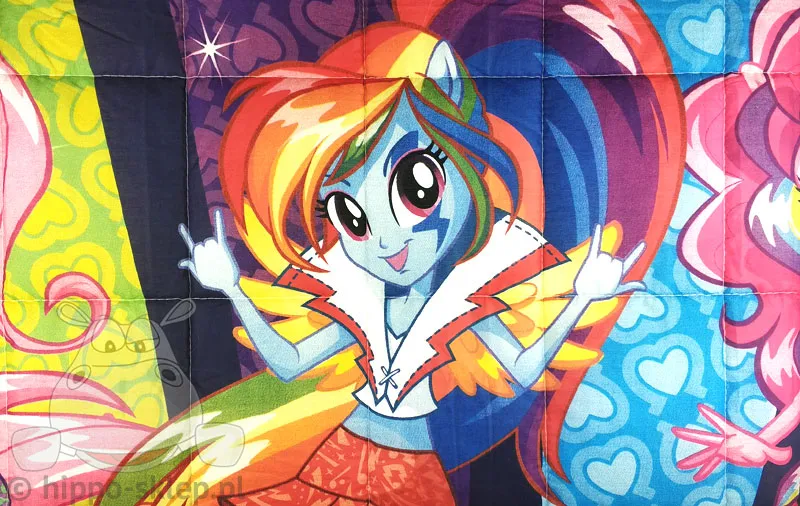 Pikowana narzuta z kucykami Equestria Girls, dla dziewczynek