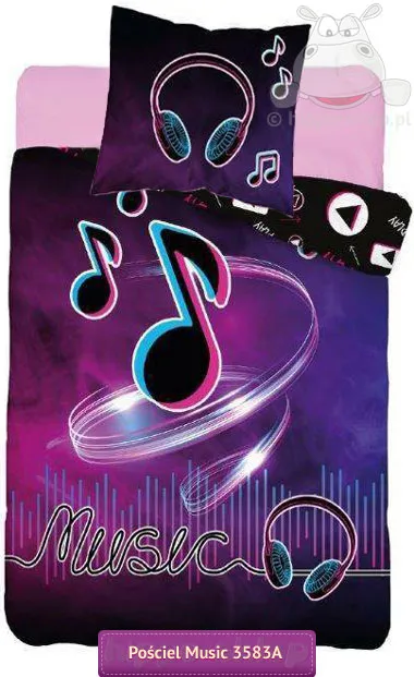 Pościel świecąca TikTok 140x200, 160x200, fioletowa