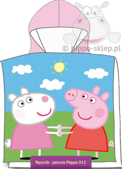 Ponczo plażowe Peppa Pig i Suzy dla dziewczynek