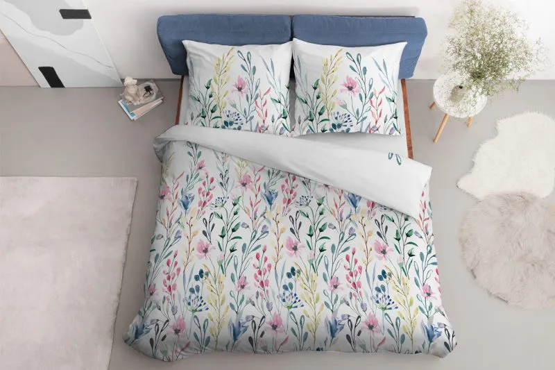 Pościel z roślinnym motywem kwiatowym 200x220 lub 180x200