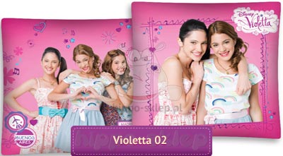 Dwustronna poduszka z postaciami z serialu Violetta dla dziewczynki