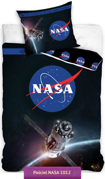 Ciemna pościel NASA ze stacją kosmiczną ISS NL 201012 140x200, 150x200 lub 160x200