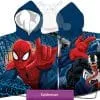 Ponczo plażowe Spider-man dla chłopca, 60x120, granatowe