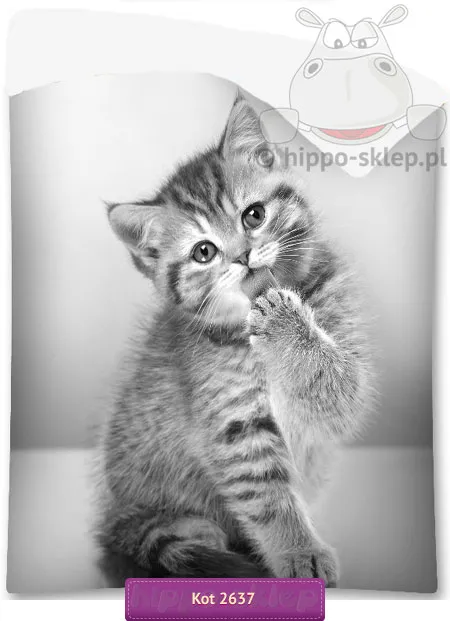 Narzuta z kotkiem 140x195 szara