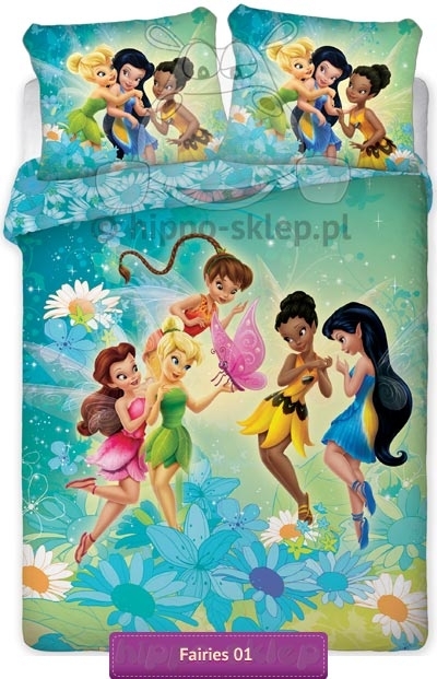 Pościel dla dzieci Wróżki Fairies Disney-a 160x200 + 2x 70x80