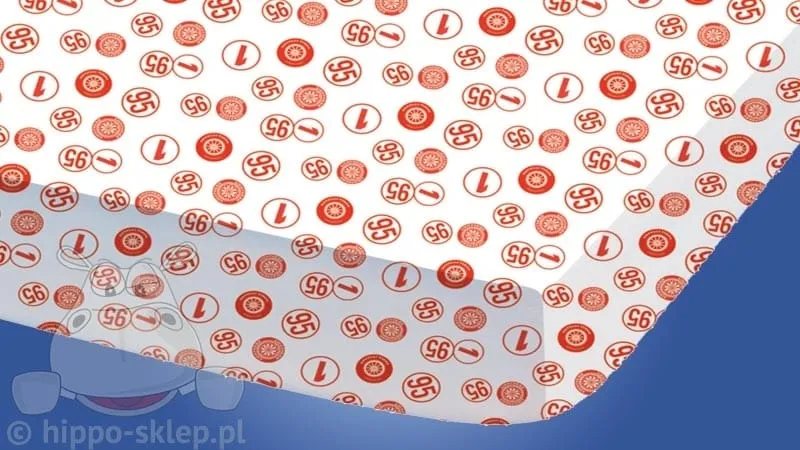 Prześcieradło dziecięce Cars Disney 90x190 biało - czerwone