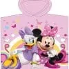 Ręcznik z kapturem ponczo plażowe Minnie i Daisy Disney, 60x120, różowe