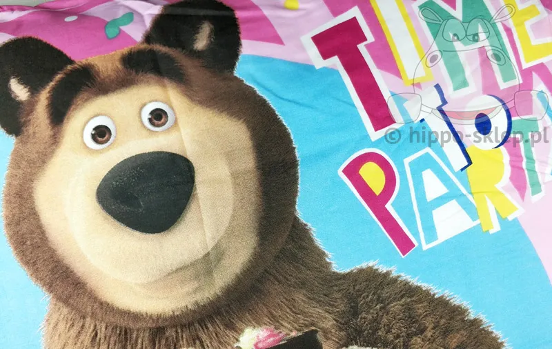 Bawełniana pościel Masza i Niedźwiedź dla dziewczynki 150x200