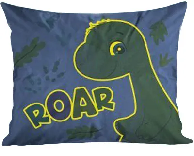 Poszewka z dinozaurem - elementy świecące w ciemności, 50x80