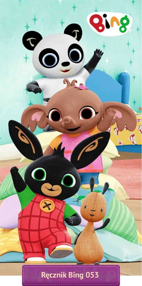 Plażowy ręcznik z króliczkiem Bing dla dzieci, 70x140