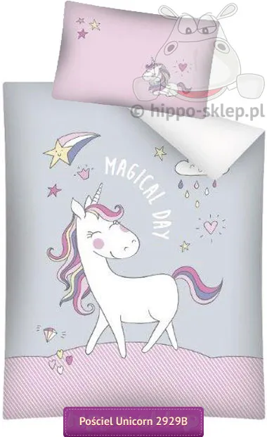 Pościel dla maluchów z jednorożcem 90x120 lub 100x135