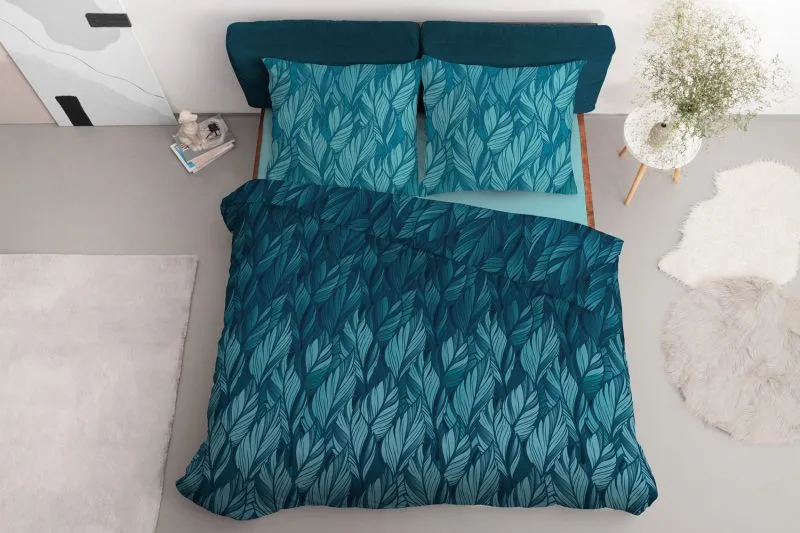 Komplet szmaragdowej pościeli satynowej 160x200, 180x200