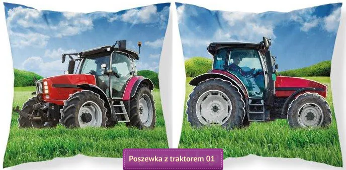 Kolorowy jasiek z ciągnikiem rolniczym dla chłopca