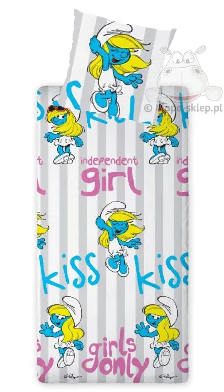Pościel do przedszkola ze Smerfetką 80x200 + 40x40