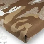 Prześcieradło wojskowe pantera pustynna 140x200, brązowo-bezowe