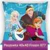 Poszewka z bohaterami Krainy Lodu 40x40 cm, niebieska