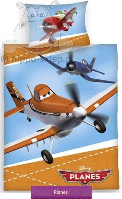 Pościel flanelowa Samoloty Planes Disney 100x135 + 40x60