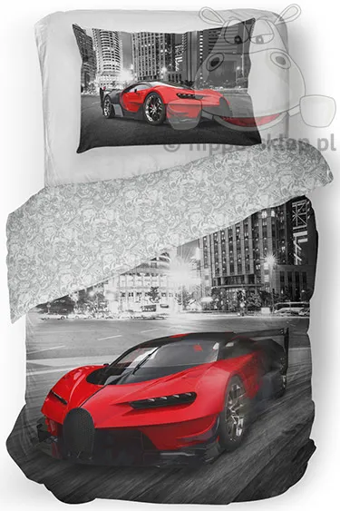 Pościel ze sportowym samochodem 160x200